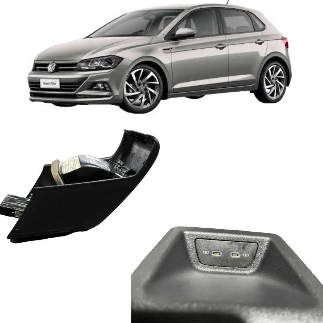 Difusor Ar Console Traseiro com carregador Polo 2019 2020 2021 2022