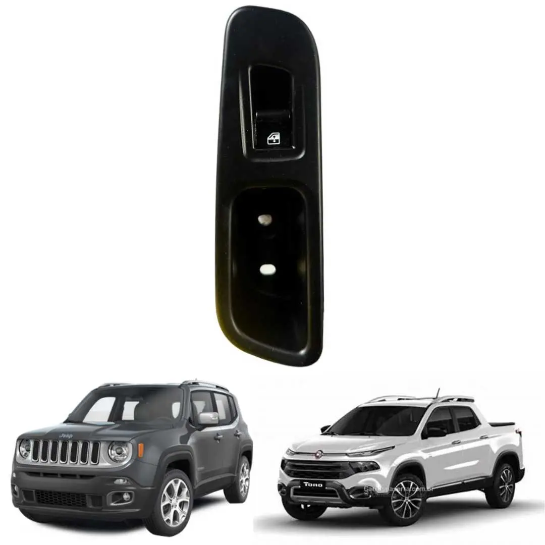 Botão De Vidro Elétrico Moldura Jeep Renegade Tras. Esquerdo
