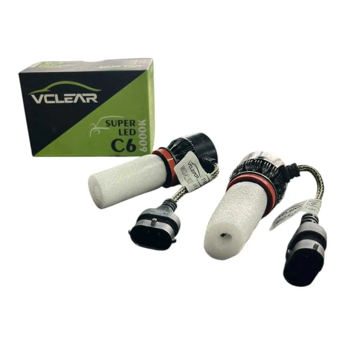 Kit Super Led C6 H4 6000k 8000 Lm 40w 12v By Cinoy Vclear