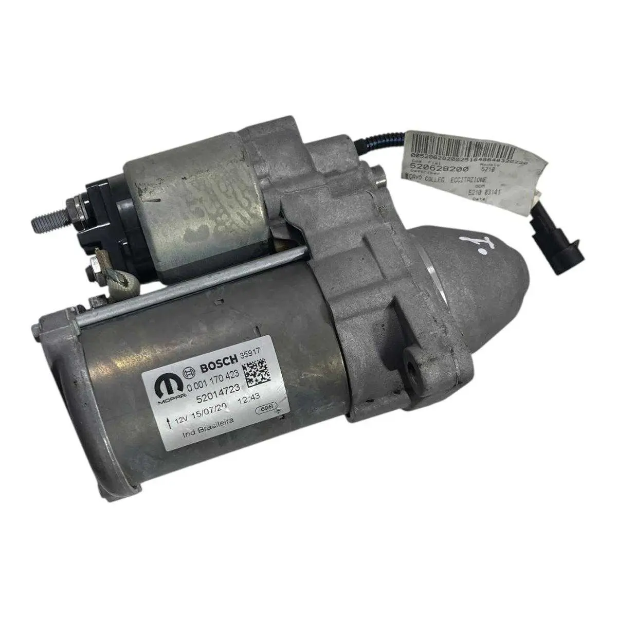 Motor Arranque Argo Cronos Toro Renegade 1.8 Flex 2017 a 2021 (52014723)